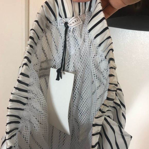 NWT Black and White Striped Swim Shorts - Picture 4 of 4